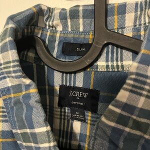 J. Crew Blue and Yellow Plaid Shirt